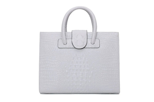 Chic Croc Leather Shoulder Bag