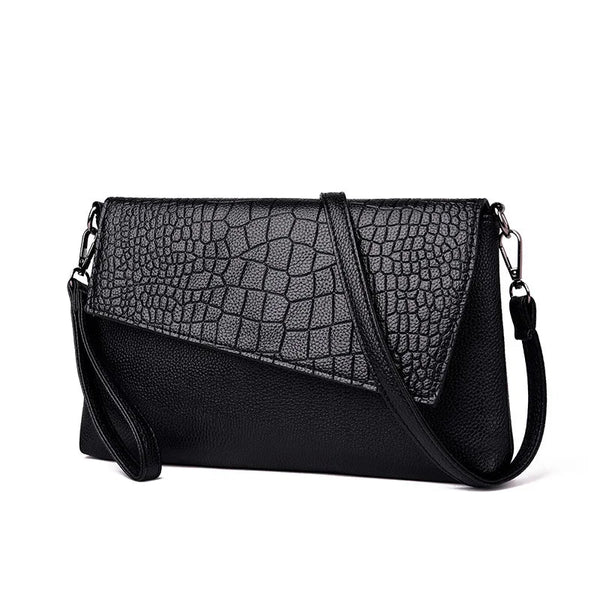 Elegant Croc Leather Clutch